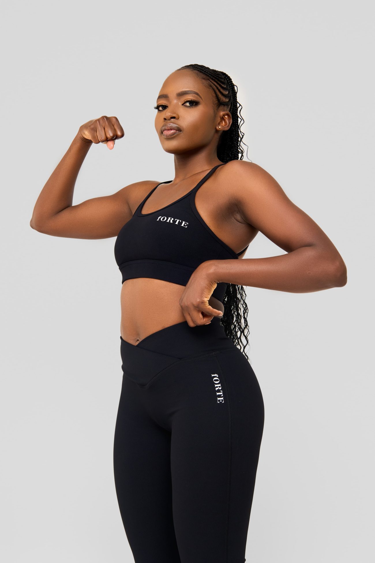 Forte PowerSculpt Strappy Leggings Set - Image 4