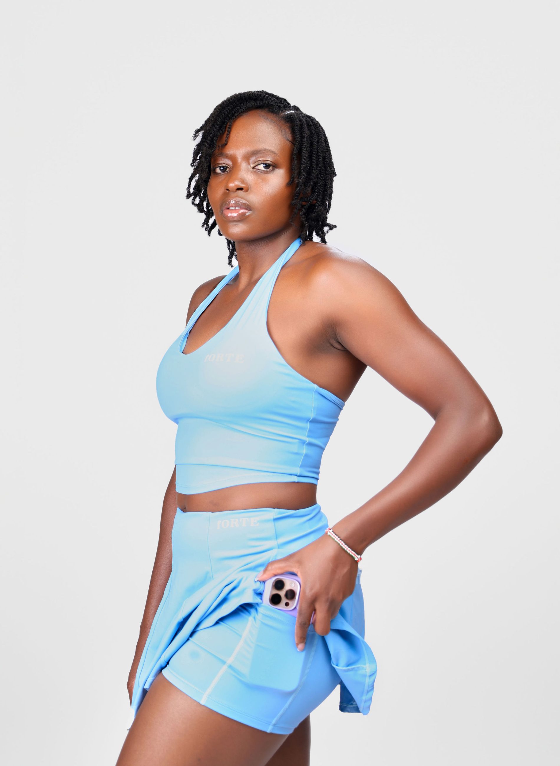 Forte CourtFlex Halter Crop Top & Skort - Image 9