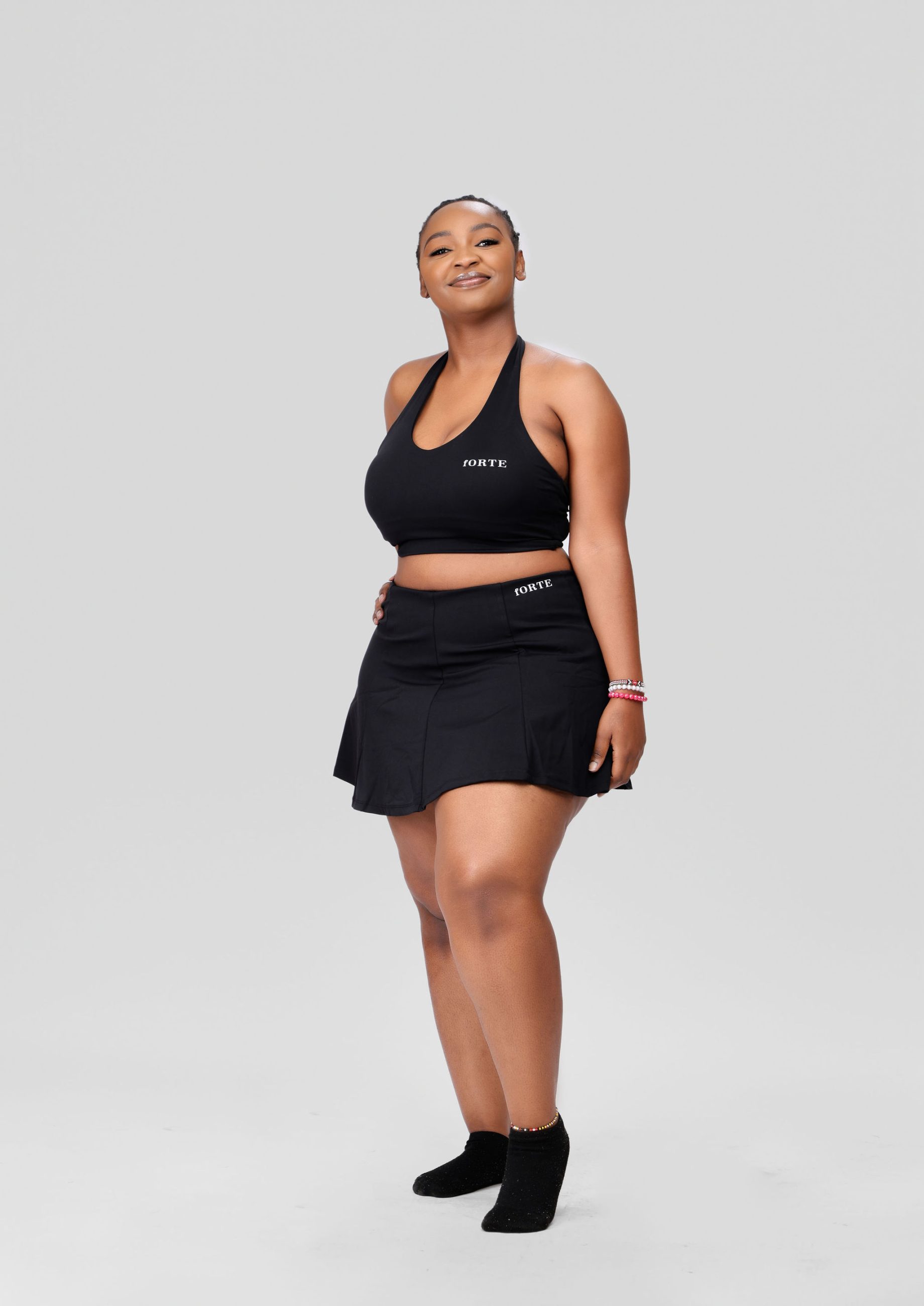 Forte CourtFlex Halter Crop Top & Skort