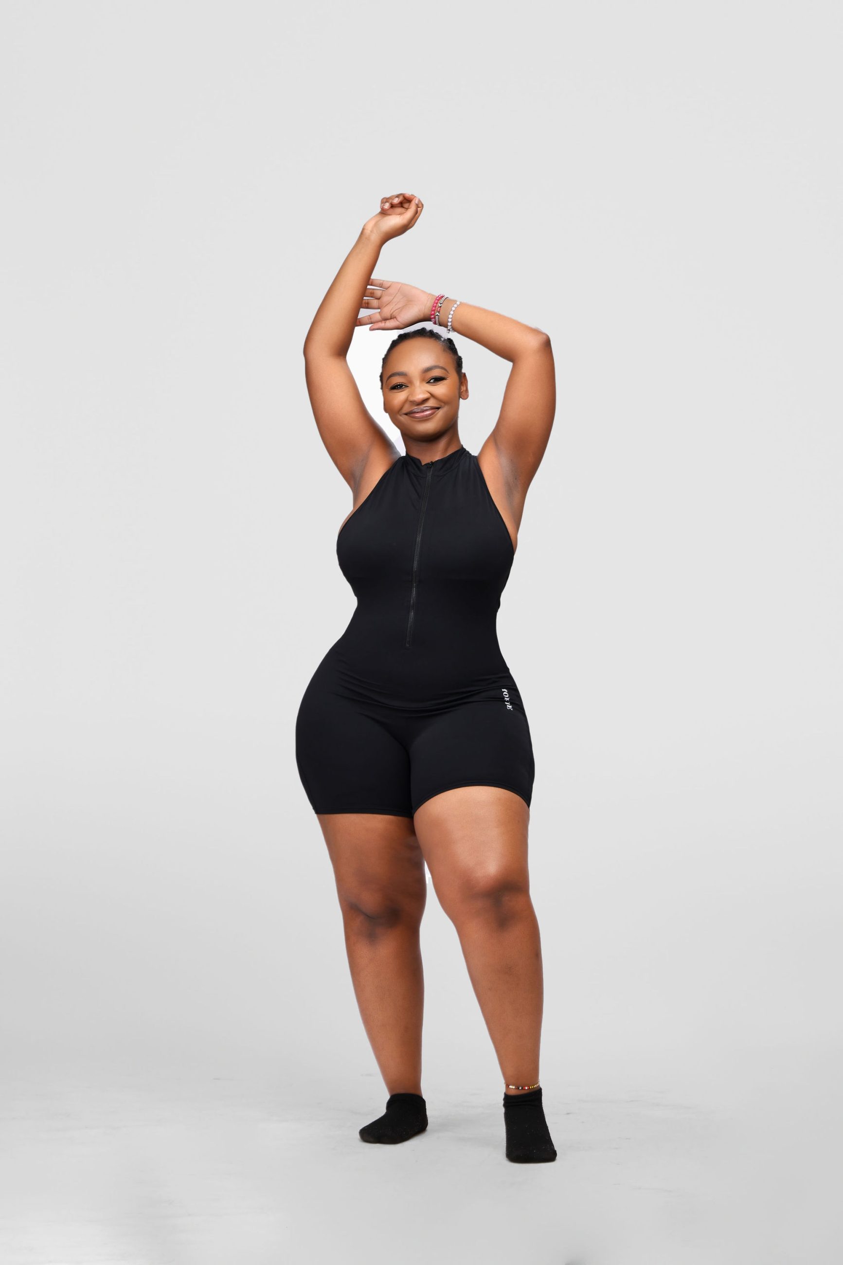 Forte Plus Size PowerFlex Zip Romper - Image 3