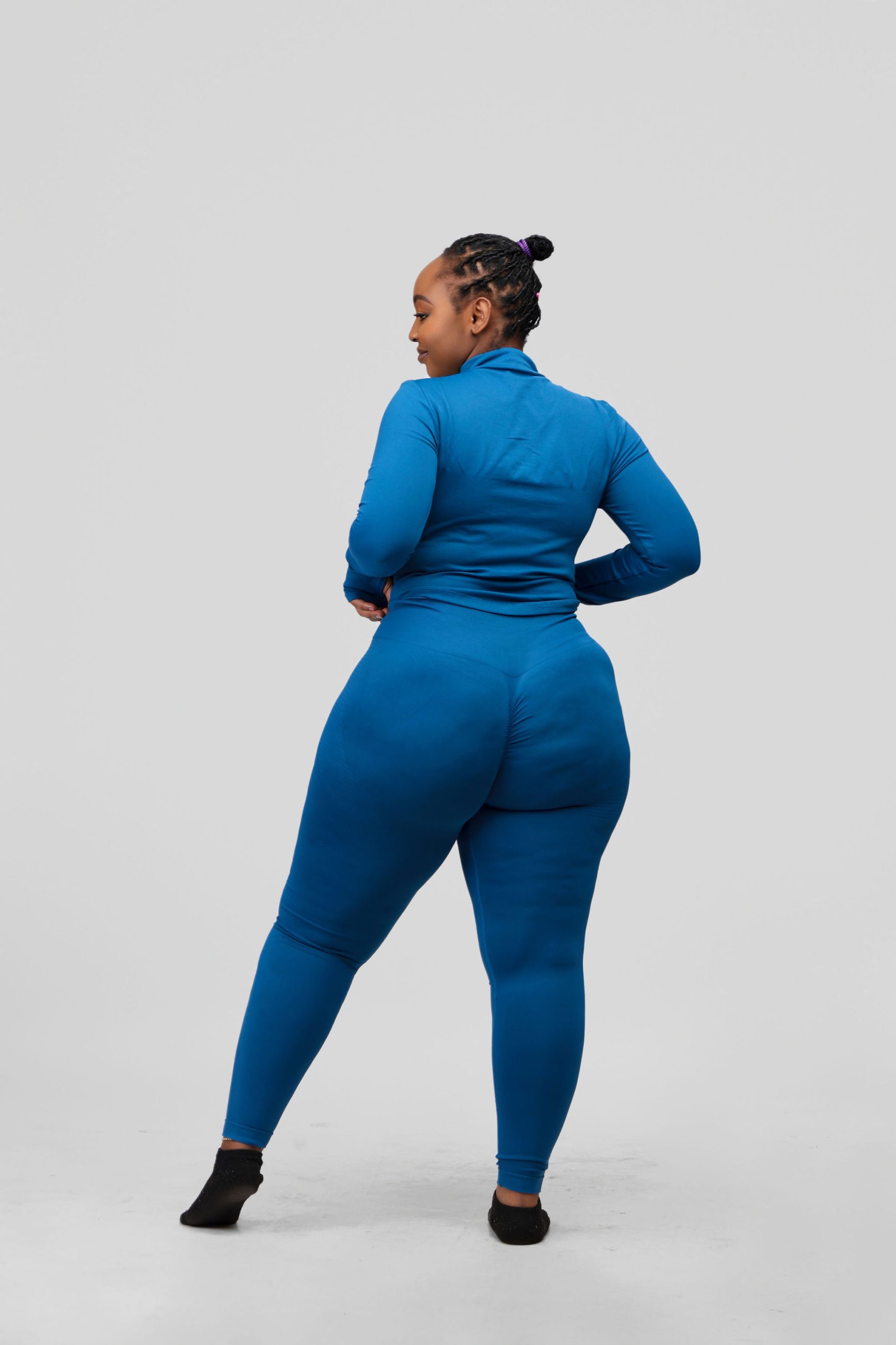 Forte Plus Size SculptFit Zip Jacket & Leggings Set - Image 2