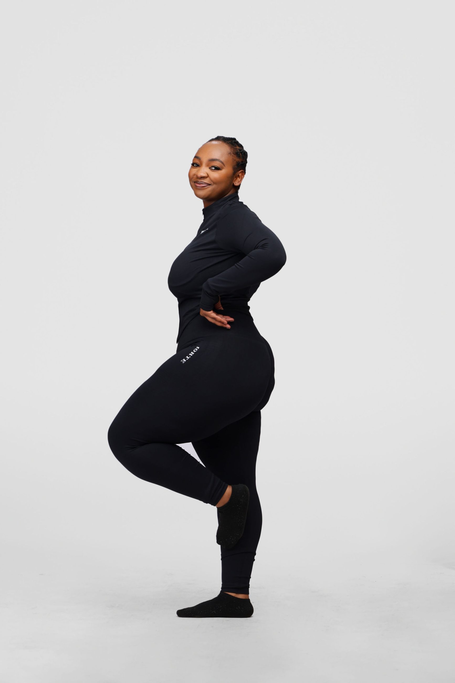 Forte Plus Size SculptFit Zip Jacket & Leggings Set - Image 4